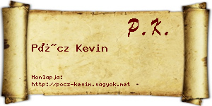 Pöcz Kevin névjegykártya
